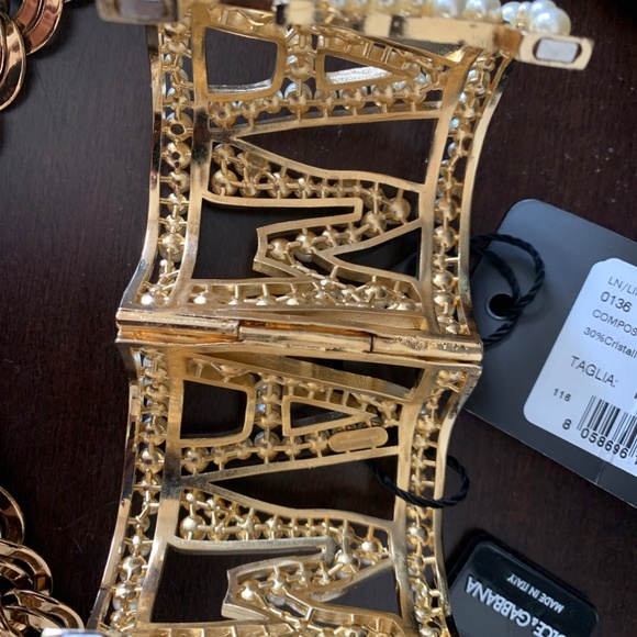 DOLCE GABBANA  ,,MAMA" pearl chocker and bracelet - Picture 4 of 5